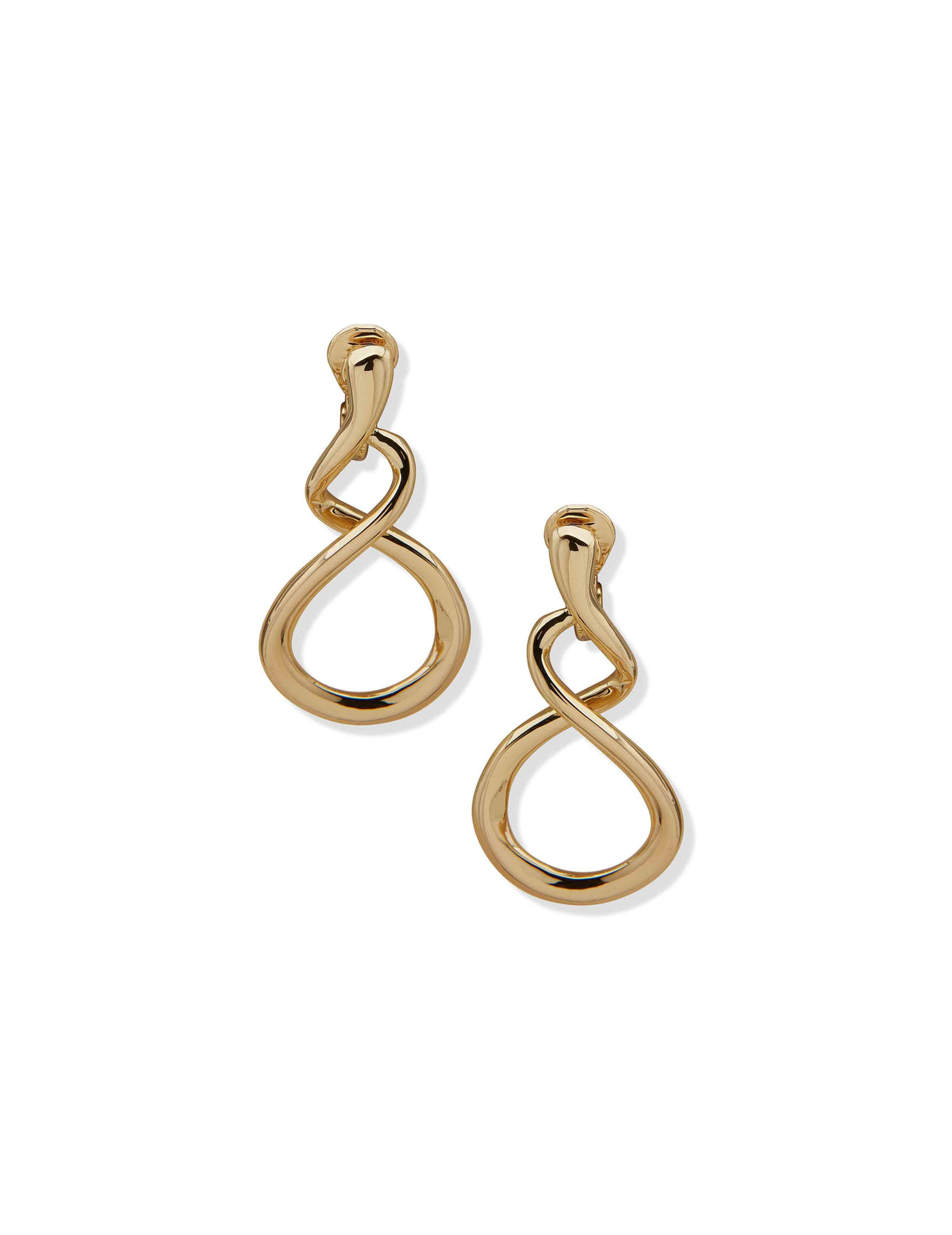 Anne Klein Gold Tone Gold Infinity Drop Earring