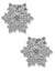 Anne Klein Silver Tone Snowflake Station Button Earring - Silver