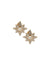 Anne Klein Gold Tone Star Button Earrings - Gold/Crystal