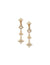 Anne Klein Gold Tone Linear Star Earrings - Gold/Crystal