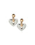 Anne Klein Two Tone Heart Motif Earring - Gold/Silver