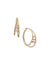 Anne Klein Gold Tone 40MM Baguette Multi Row Hoop Earrings