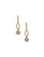 Anne Klein Gold Tone Doule Drop Pierced Earrings with Stone