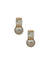 Anne Klein Gold Tone Baguette Stone With Pearl Drop Earrings