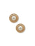 Anne Klein Gold Tone Gold-Tone Faux Pearl Cabochon Stud Earrings
