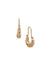 Anne Klein Gold Tone Weave Elongated Hoop Earrings