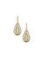 Anne Klein Gold Tone Teardrop Orbital Green Earrings