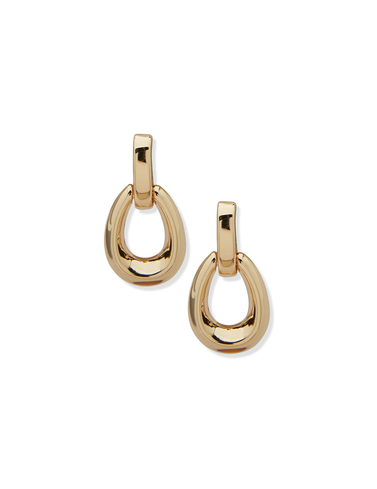 Anne Klein  Oval Drop Earring - Gold