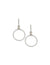 Anne Klein Gold Tone CZ Ribbed Circle Drop Earrings
