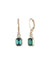 Anne Klein Gold Tone Emerald Drop Earrings