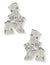 Anne Klein Silver Tone Stone Custer Earring - Silver