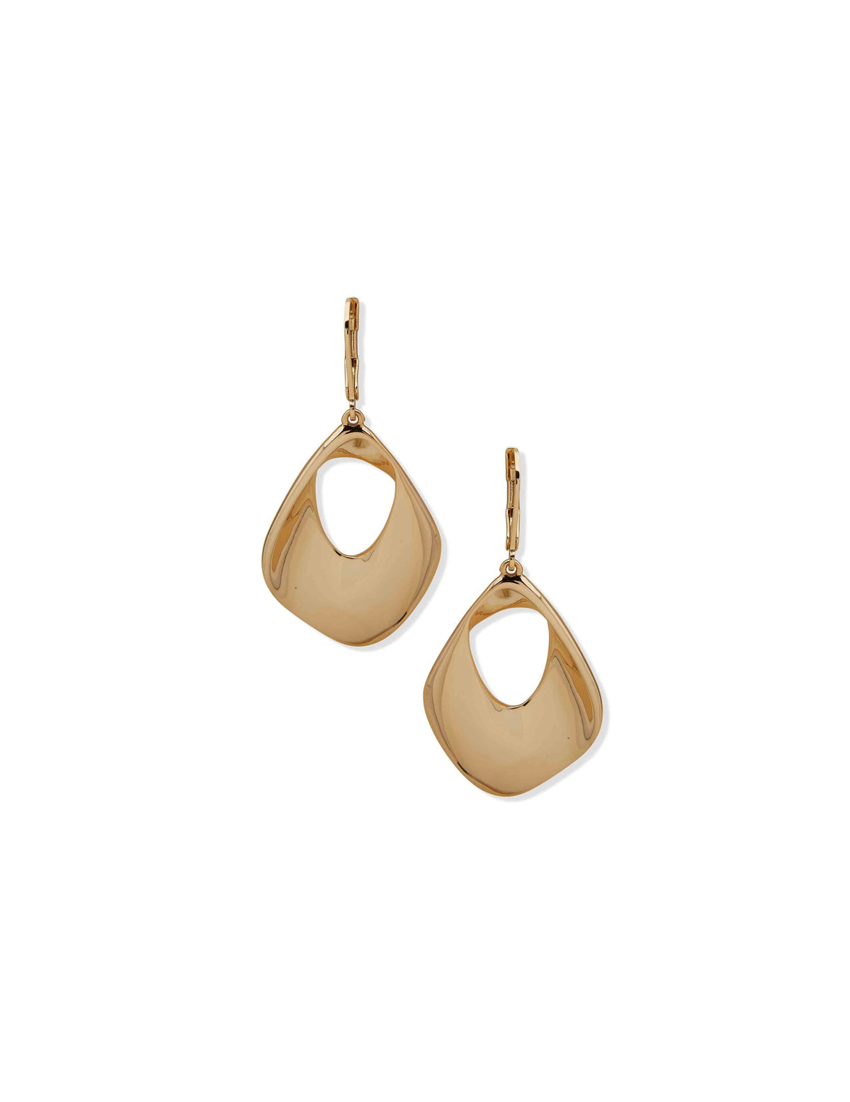 Anne Klein Gold Tone Gold Open Organic Drop Earring