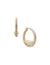 Anne Klein Gold Tone Pave Pearl Cluster Hoop Earrings