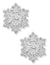 Anne Klein Silver Tone Snowflake Stud Earring - Silver