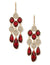 Anne Klein Gold Tone Chandelier Station Earring - Gold/Siam