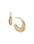 Anne Klein Gold Tone Sculptural Gold Hoop