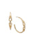 Anne Klein Gold Tone 45MM Hoop Earring - Gold/Crystal