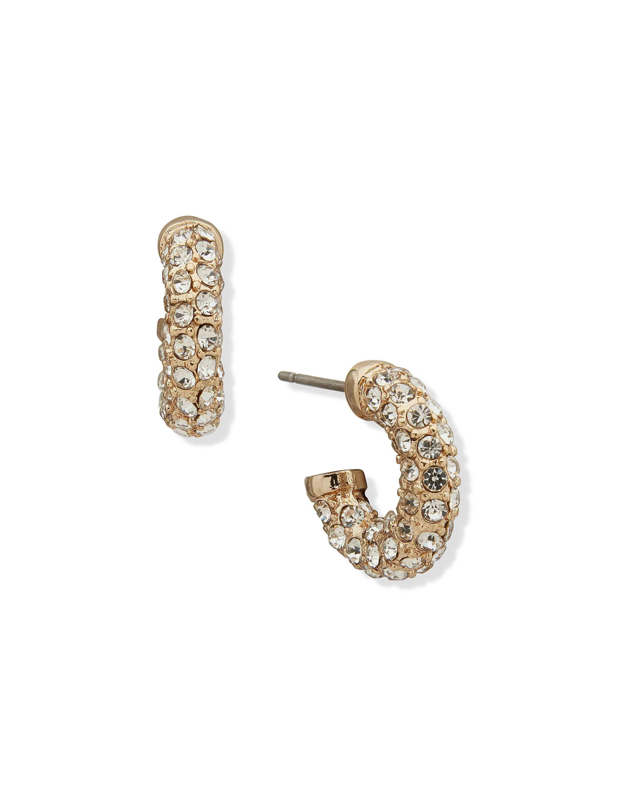 Anne Klein Pave Huggie Hoop Earring