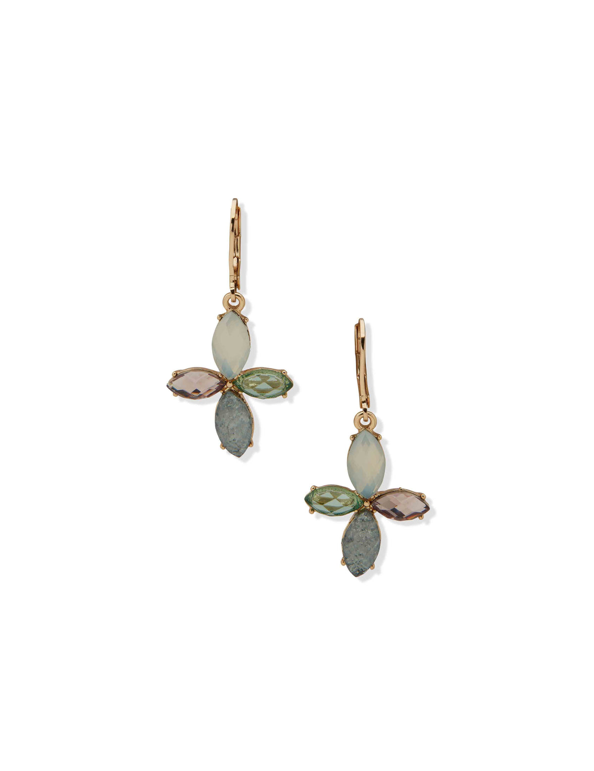 Anne Klein Stone Flower Drop Earring