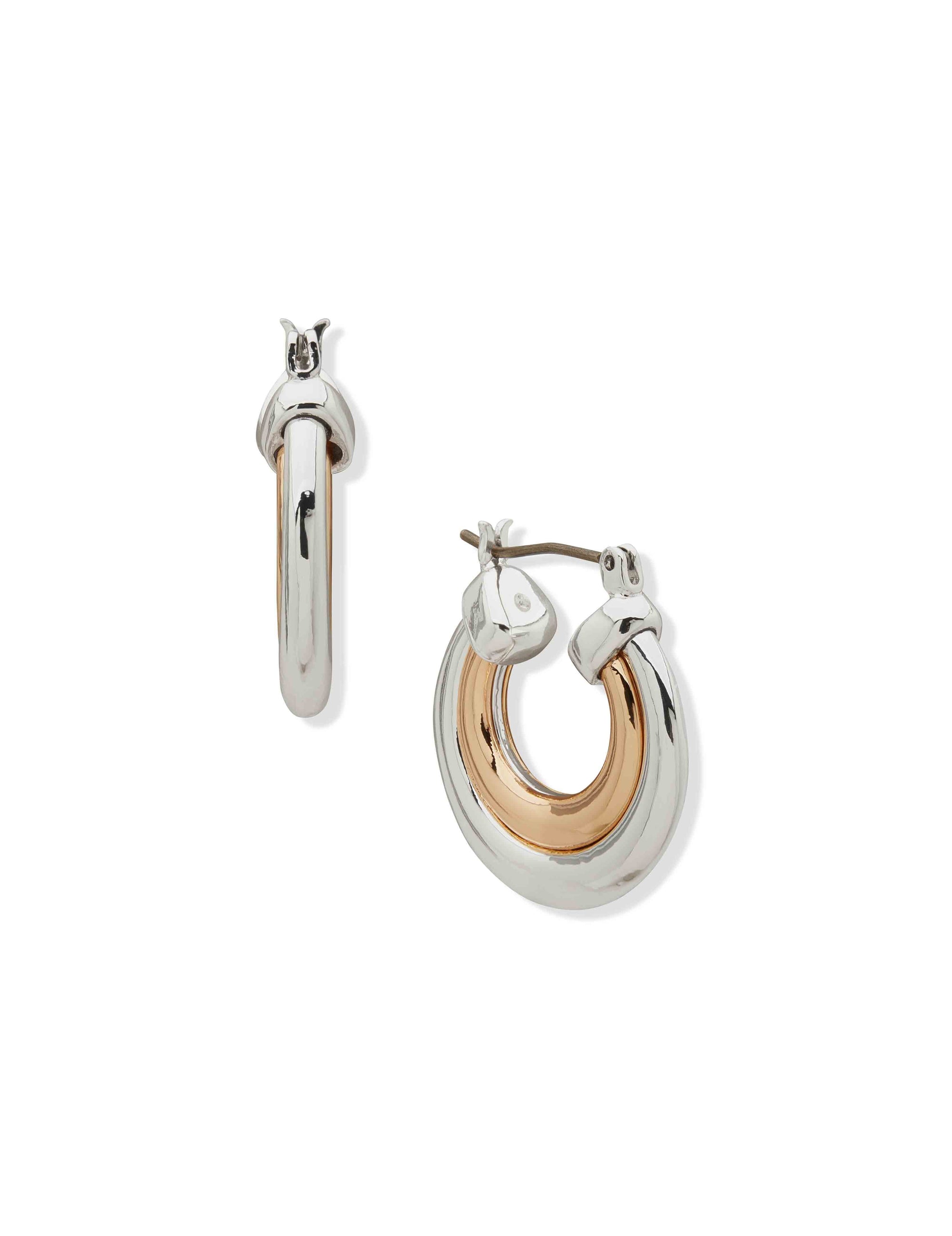 Anne Klein Two Tone 22MM Double Row Hoop