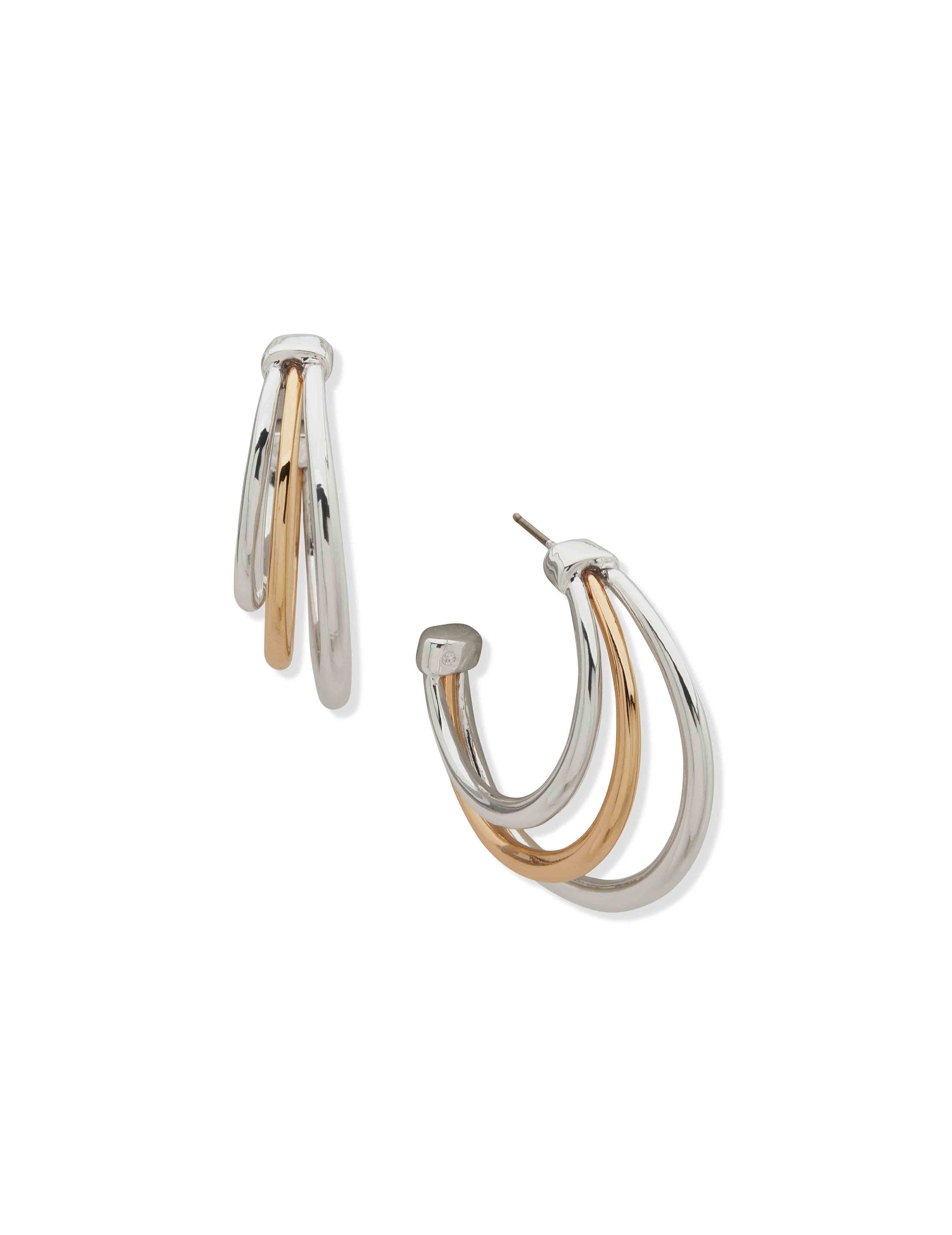 Anne Klein Two Tone 33MM Triple Row Hoop