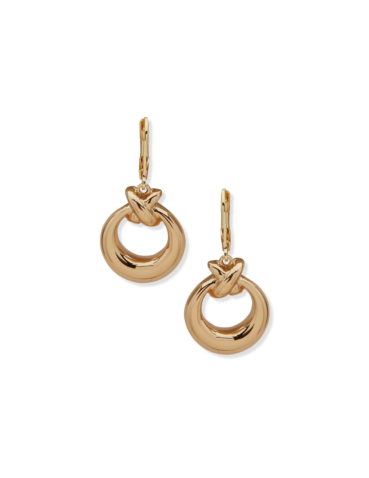 Anne Klein Open Circle Drop Earrings