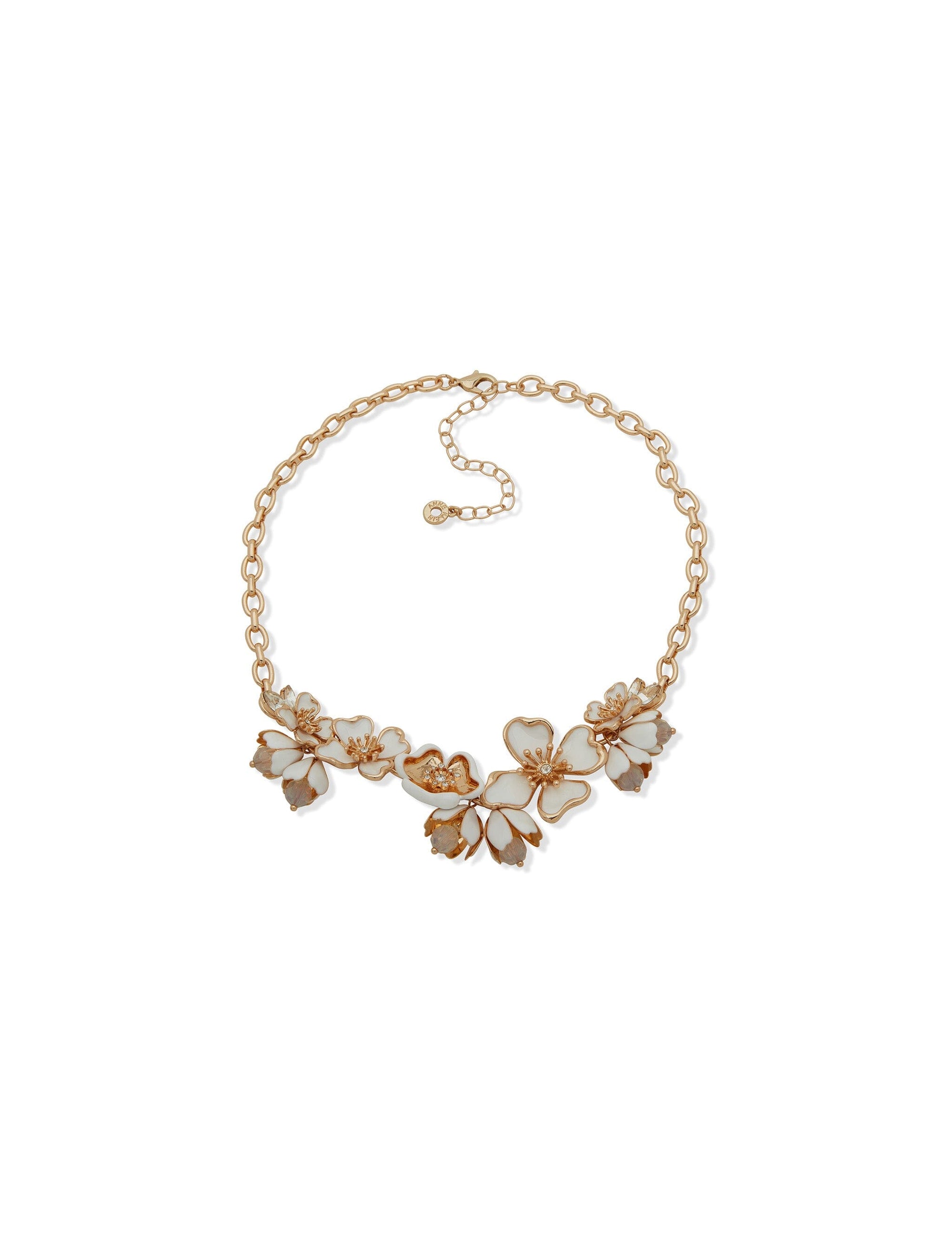 Dramatic Textured Floral Frontal Necklace The Jewelry Group