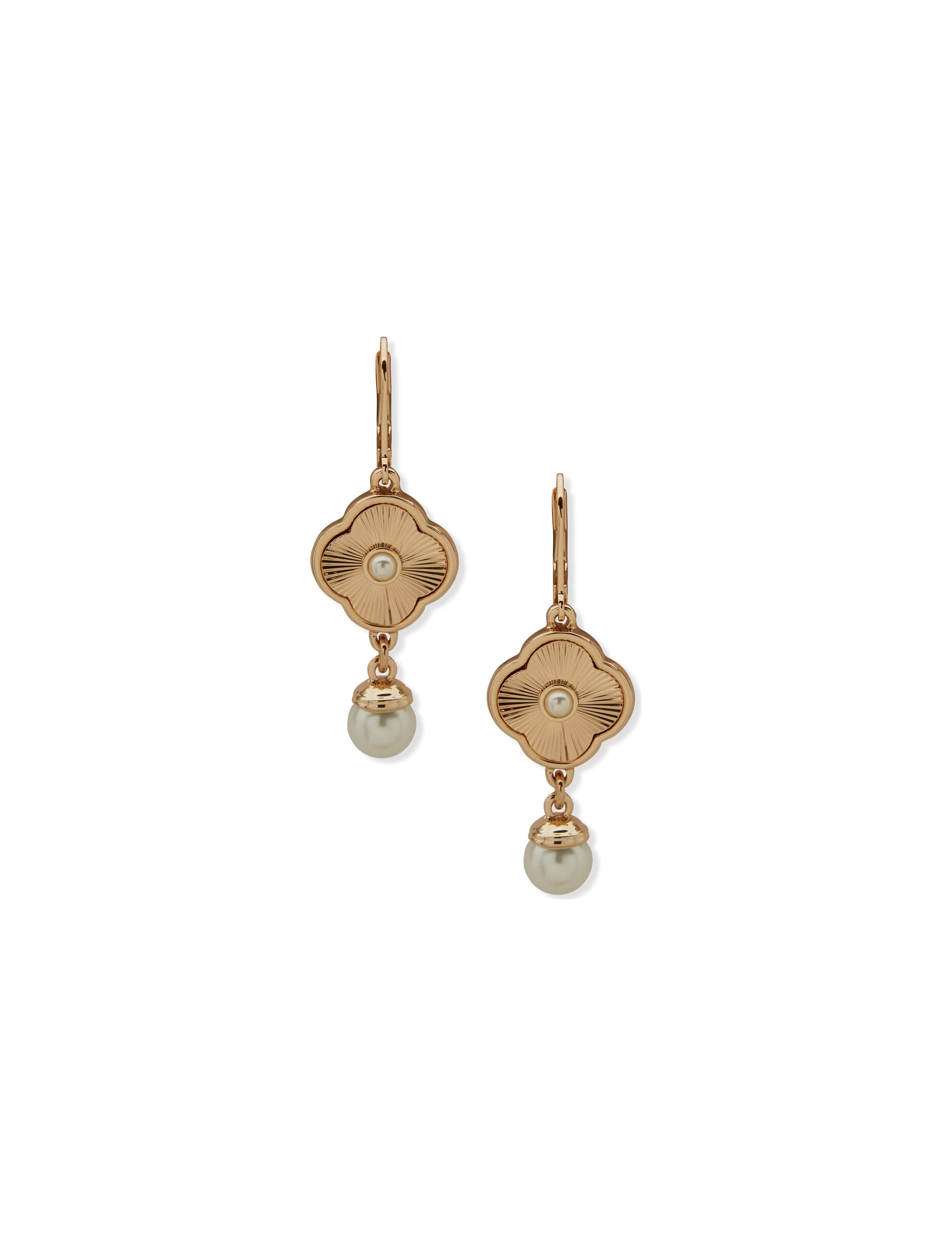 Quatrefoil Earrings with Pearl Drop The Jewelry Group