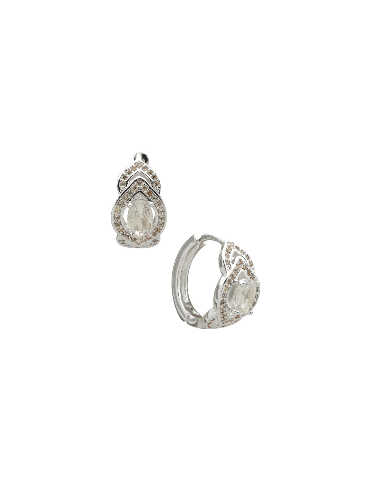 Oval & Navette Stone Huggies