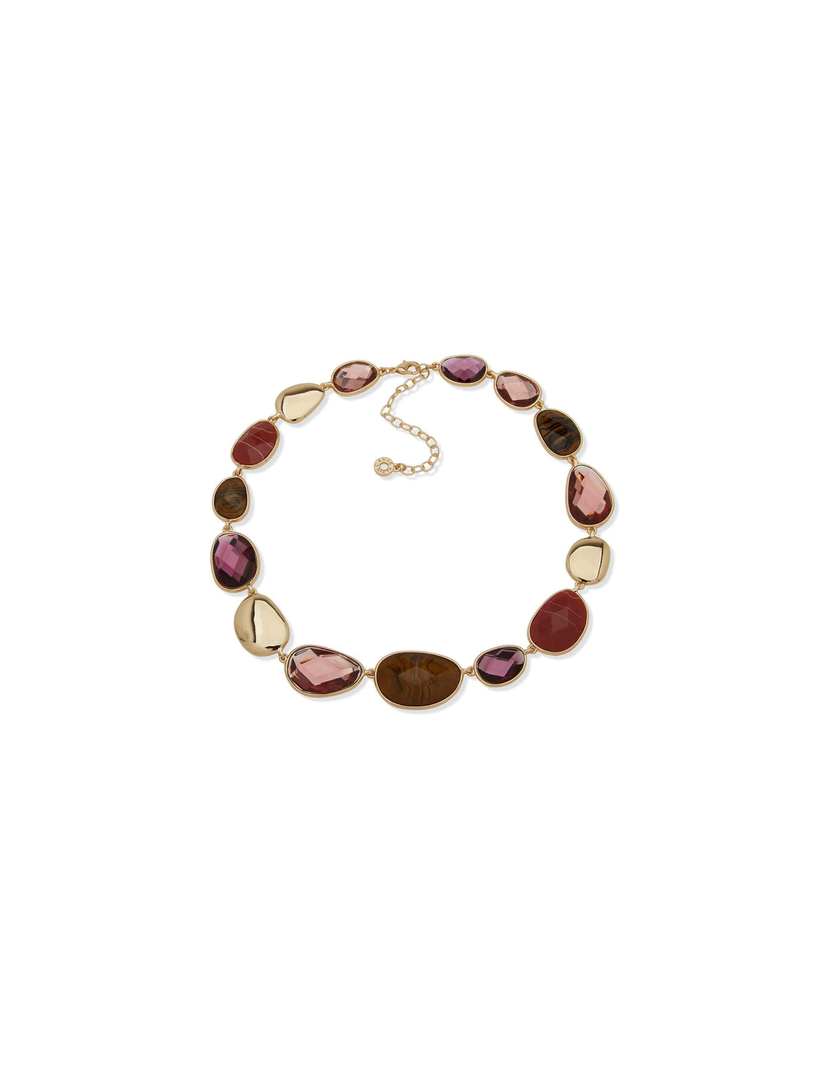 Anne Klein Gold Tone Stone Collar Necklace