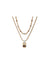 Anne Klein Gold Tone 16/18IN Covertible Multirow Necklace