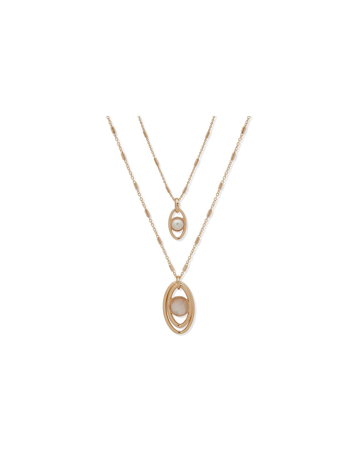 Anne Klein Gold Tone Convertible Pendant Necklace