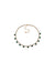 Anne Klein Gold Tone Cup Chain Necklace With Emerald Stones