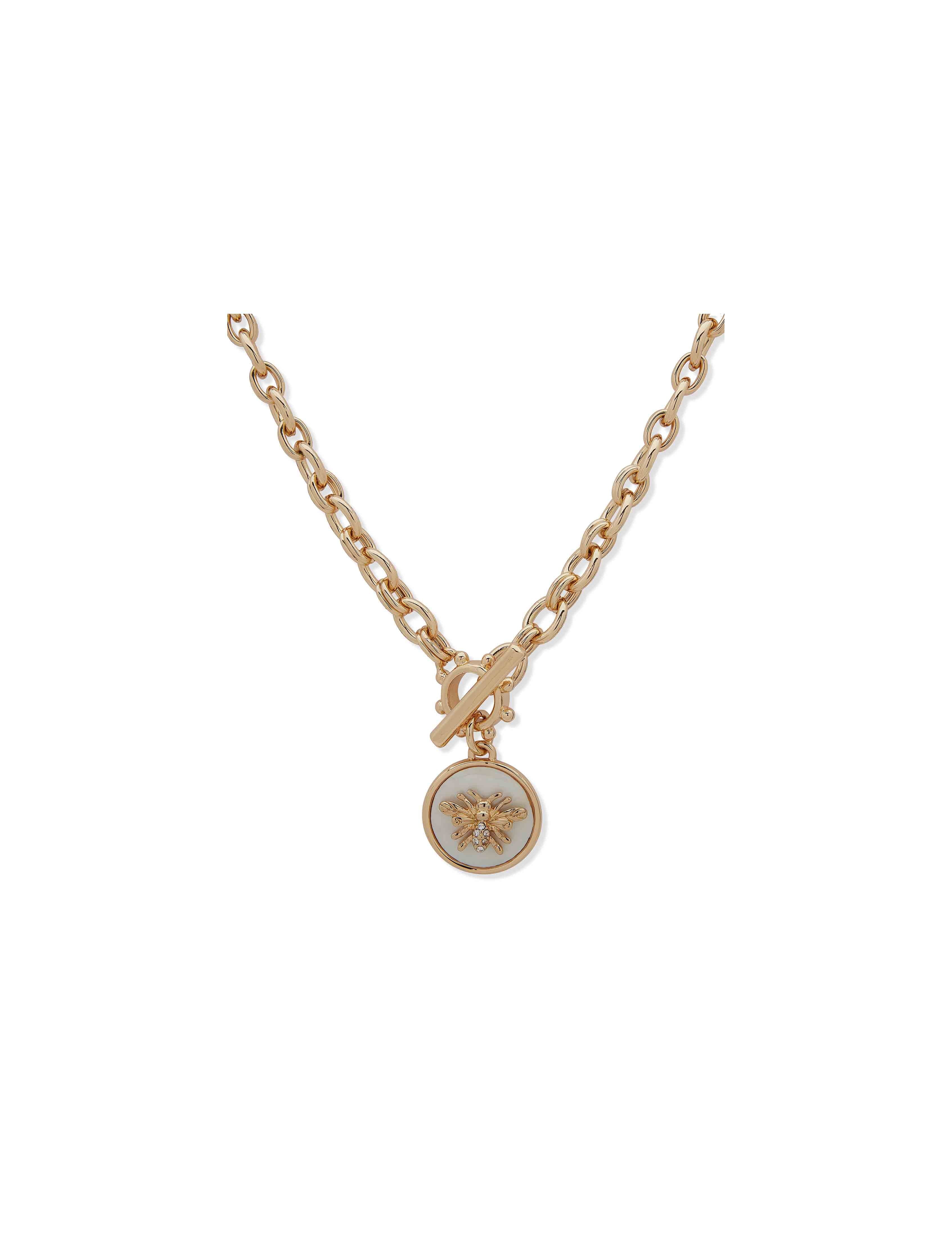 Bee Motif Pendant Necklace | Anne Klein
