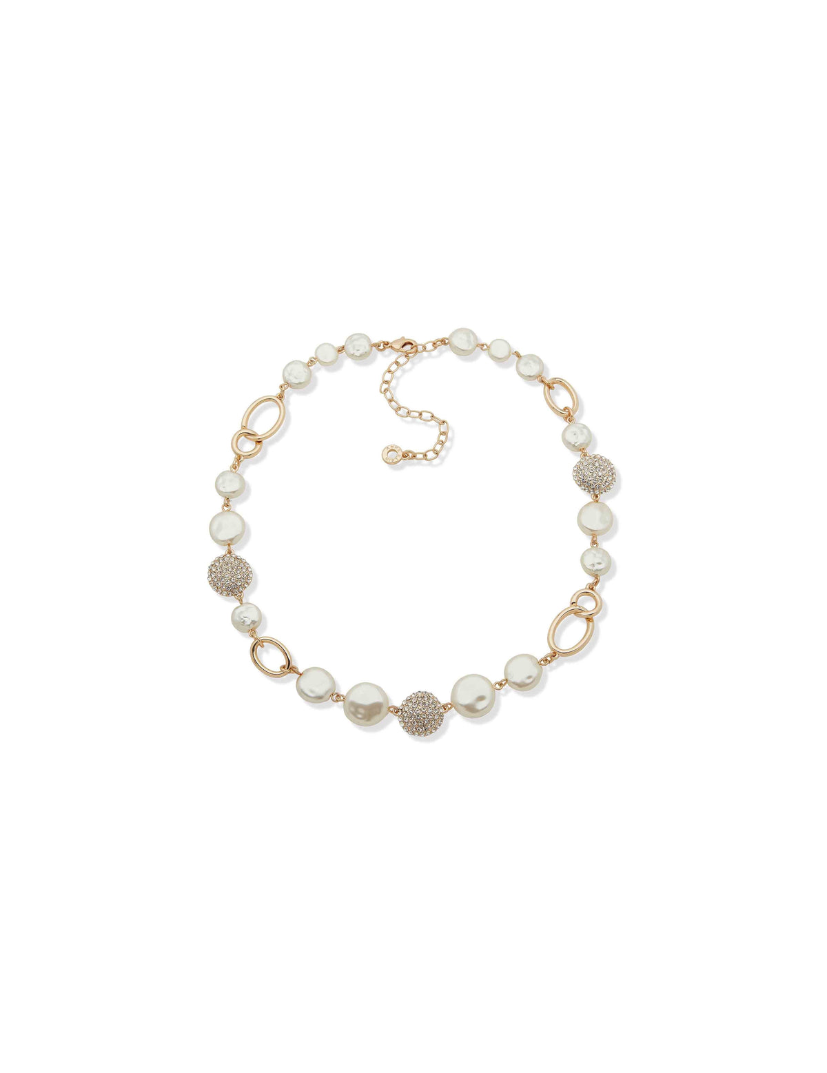 Anne Klein Gold Tone Pearl Collar Necklace