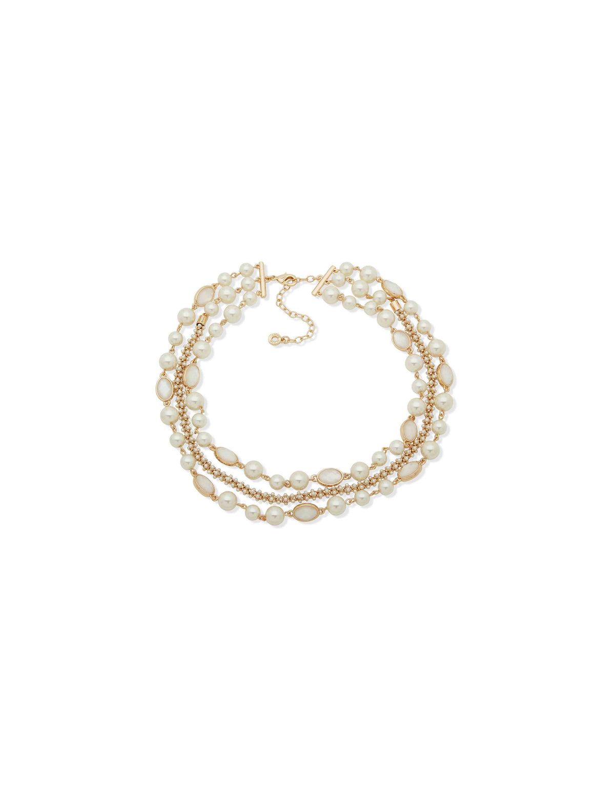 Anne Klein Gold Tone Pearl Torsade Necklace