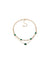 Anne Klein Gold Tone Convertible Station Emerald Necklace