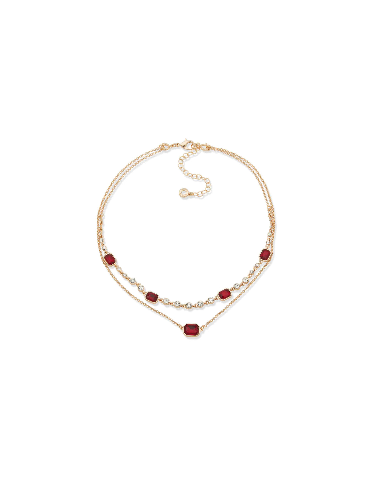 Anne Klein Gold Tone Convertible Station Siam Necklace