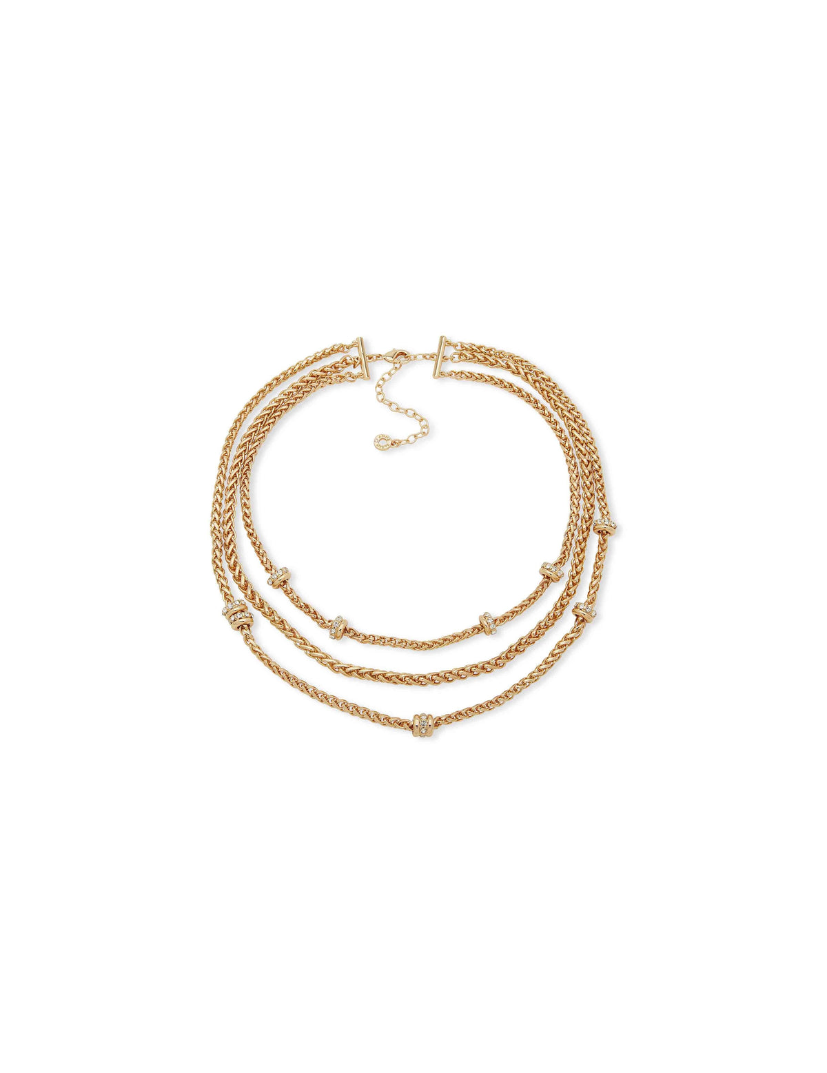 Anne Klein Gold Tone Wheat Chain Necklace