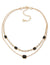 Anne Klein Gold Tone Station Necklace - Jet