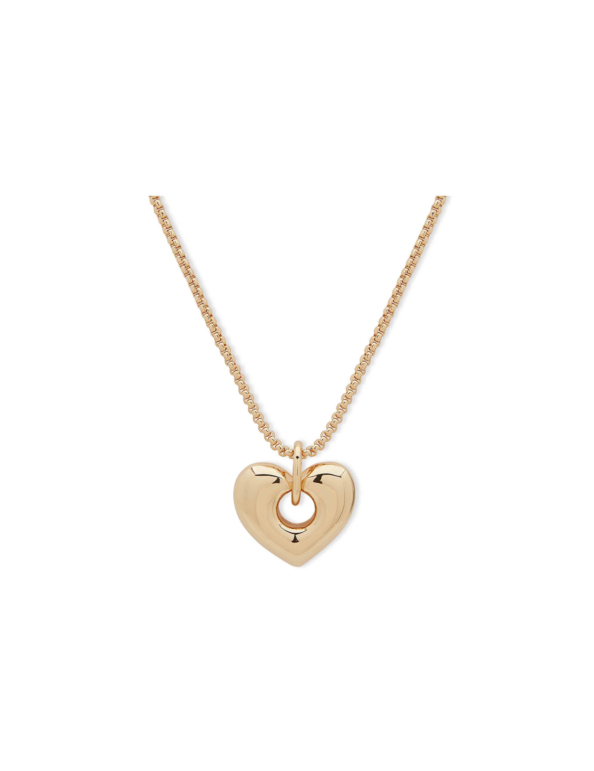 Anne Klein Gold Tone Gold Heart Motif Pendant