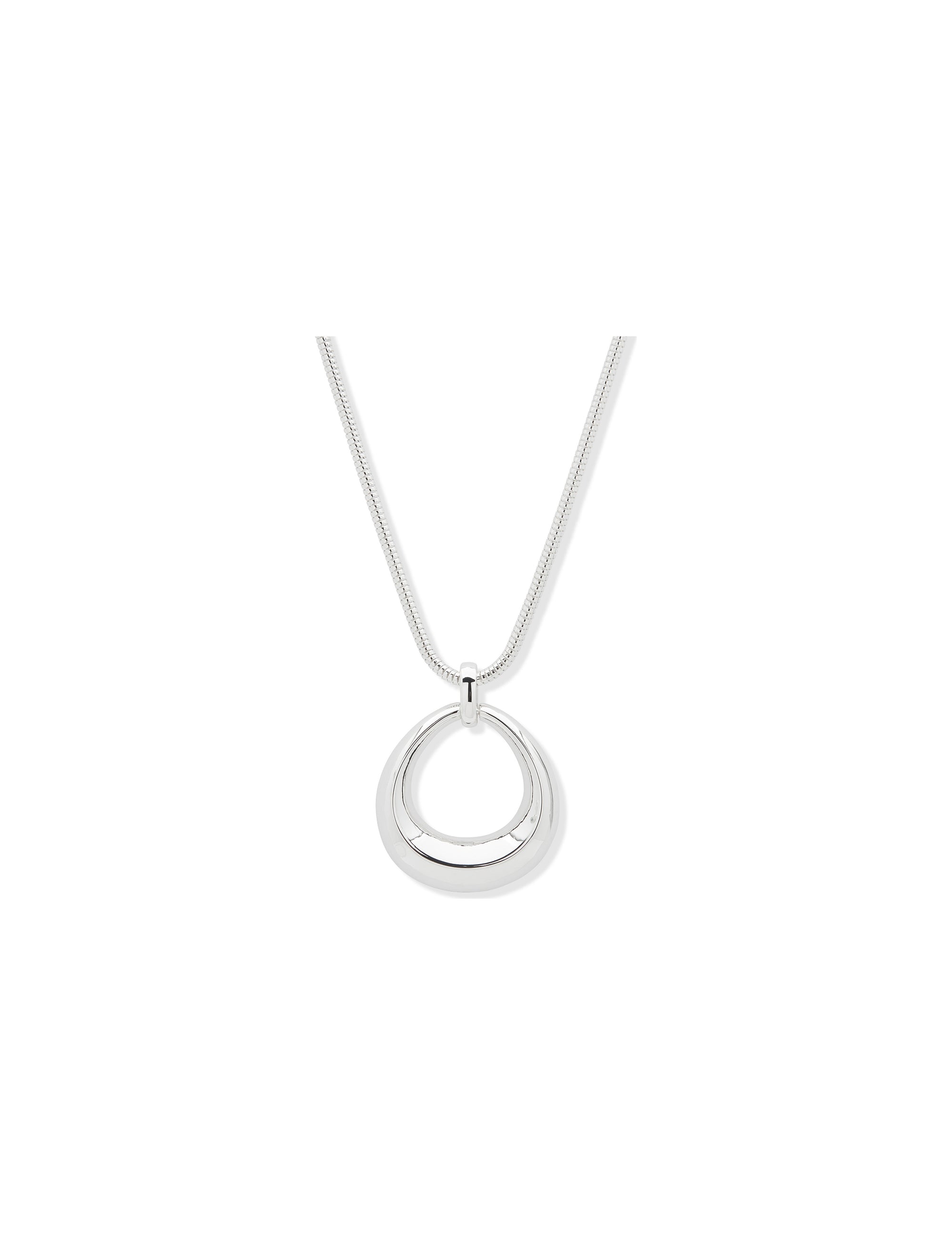 Bevel Oval Necklace