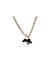 Anne Klein Gold Tone Bow Toggle Necklace - Gold/Crystal