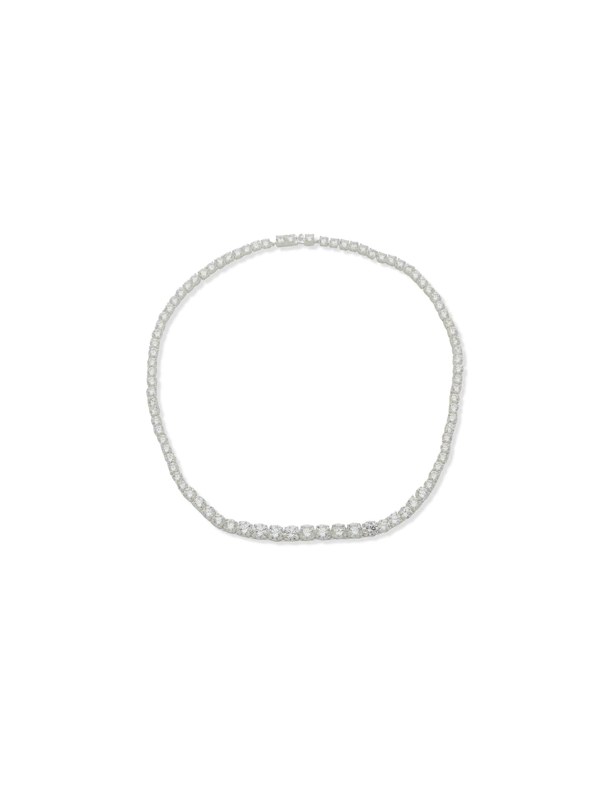Anne Klein Silver Tone Rounded Stone Necklace