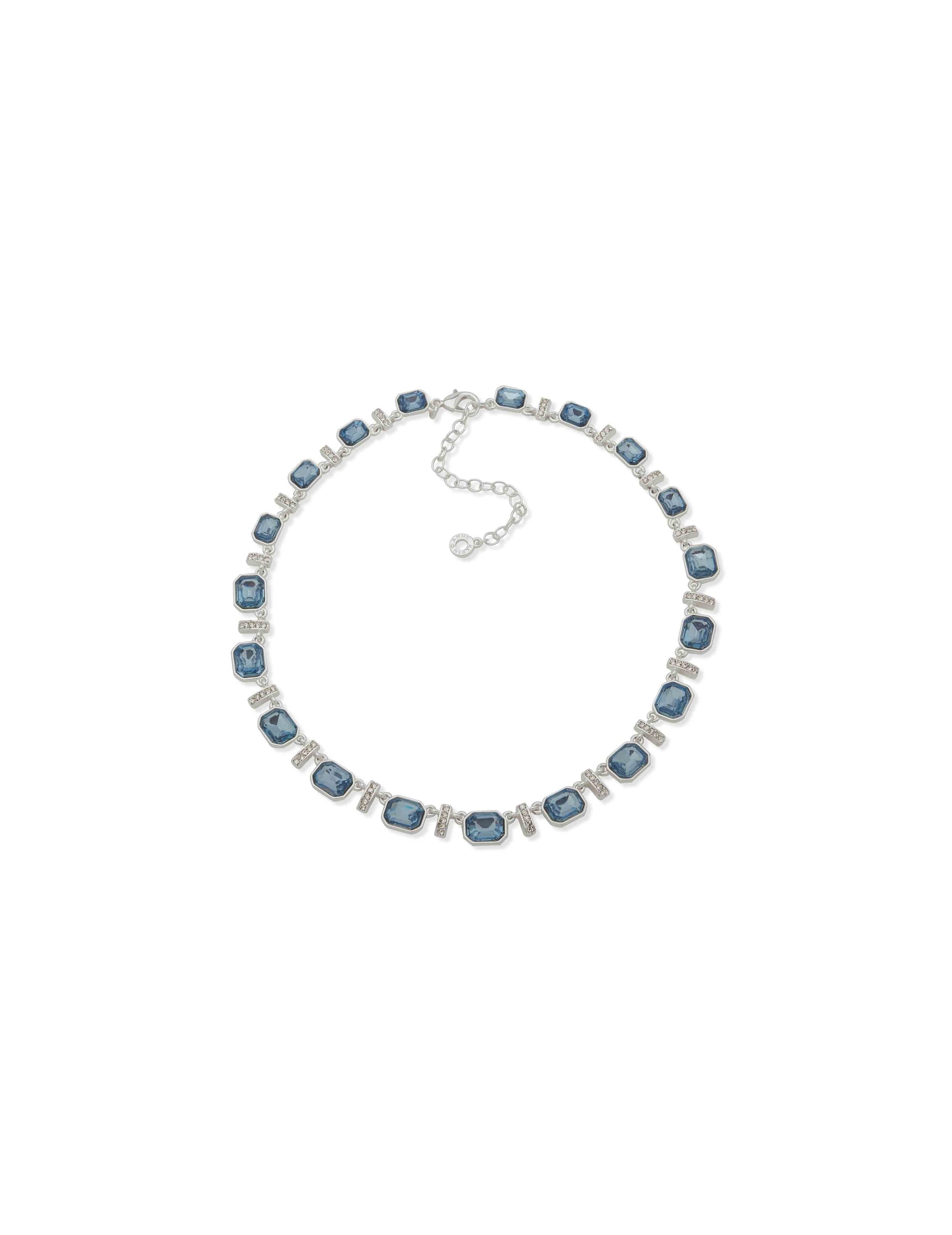 Anne Klein Silver Tone Emerald Cut Necklace