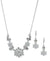 Anne Klein Silver Tone Crystal Snowflake Necklace and Earring Set