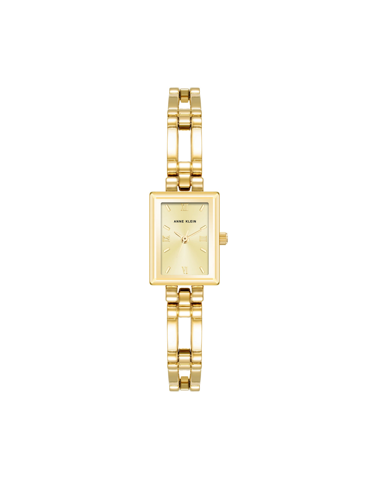 Anne Klein Gold-Tone Rectangular Case Bangle Bracelet Watch