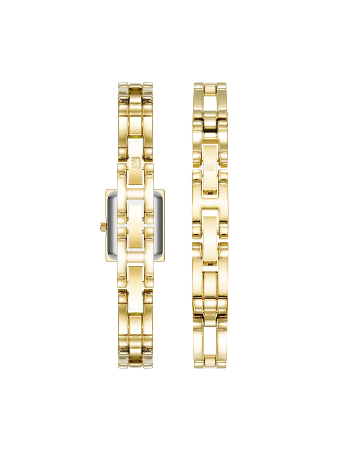 Anne Klein Iconic Rectangular Case Bangle Watch Set