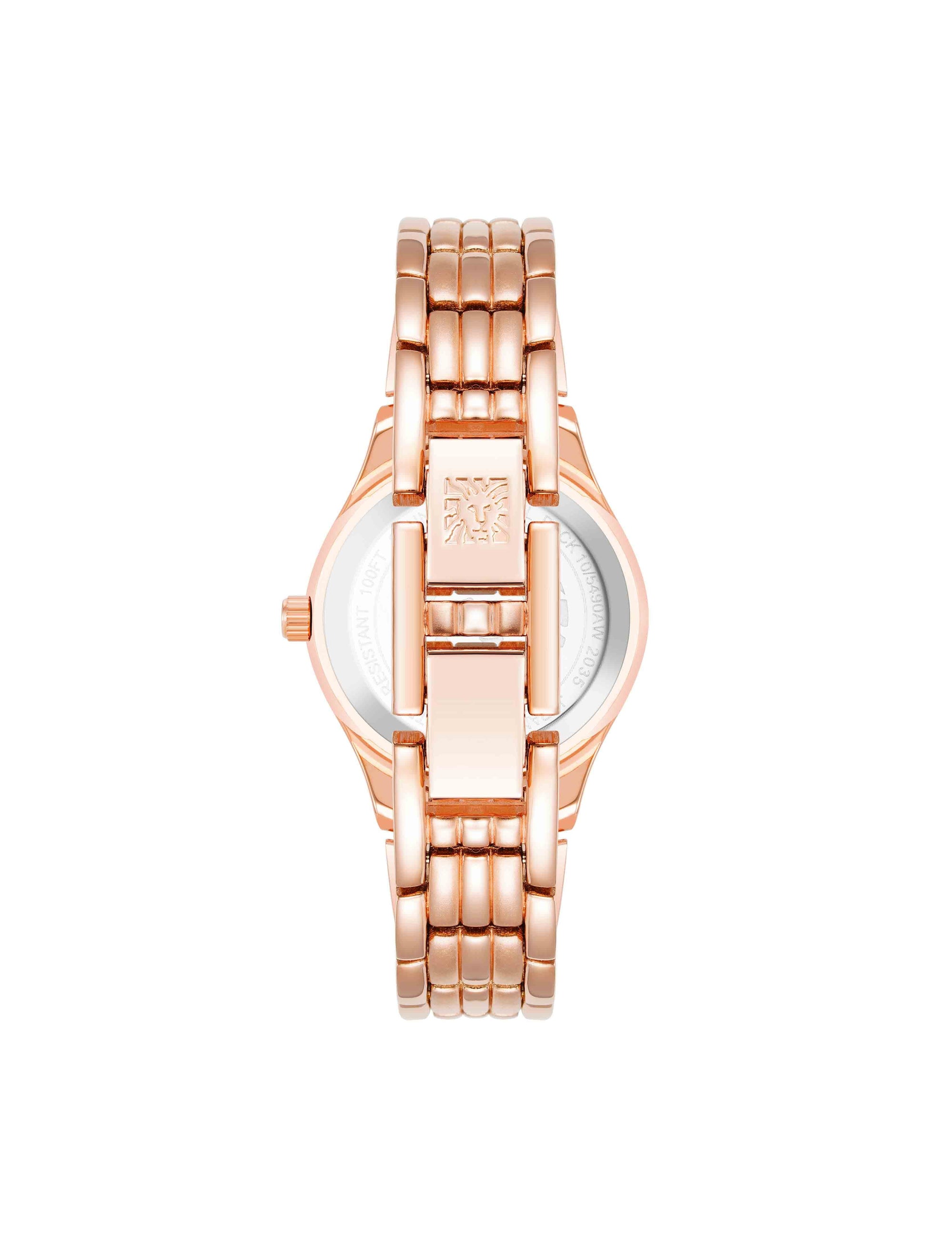 Anne Klein Green/Rose Gold-Tone Classic Easy To Read Dial Watch
