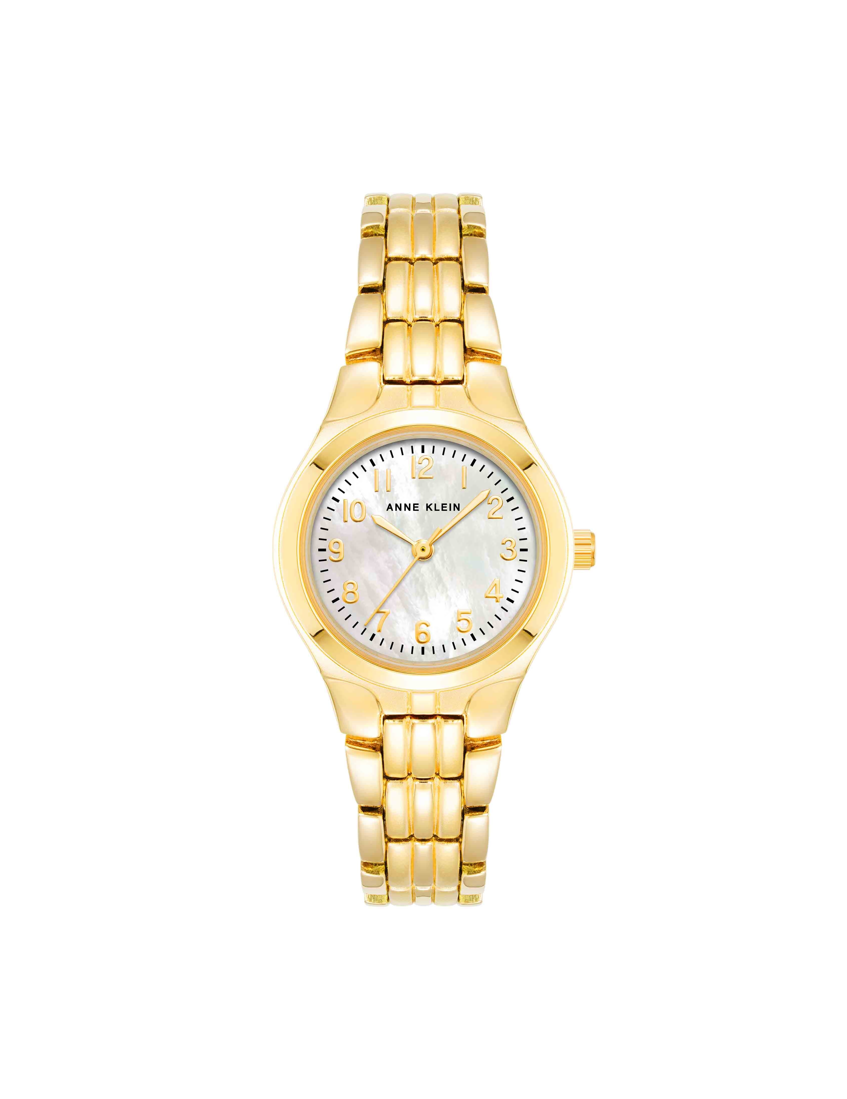 Analog Quartz Wrist Watch with Gold Accents, Easy Reader Dial Men Women Wrist Watch Classic Quartz Easy Reader Watch  main image 2